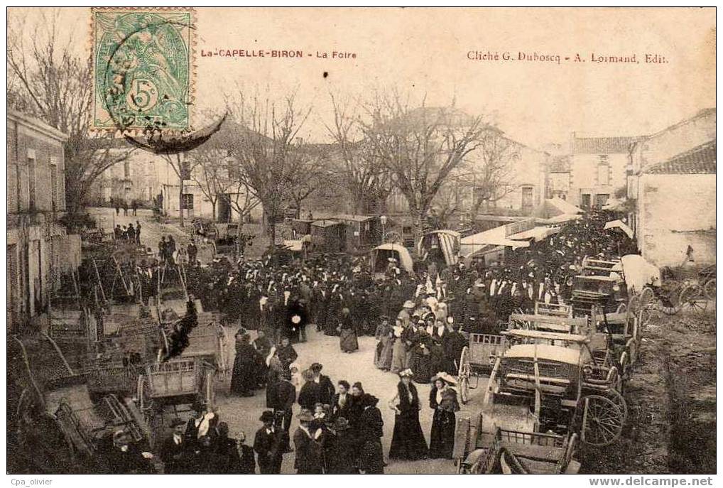 47 LA CAPELLE BIRON Foire, Marché, Trés Animée, Ed Lormant, 1906 - Autres & Non Classés