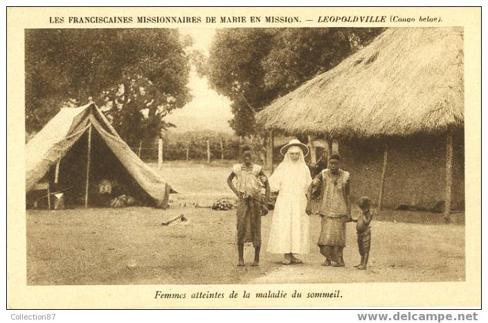 CONGO BELGE - BELGISCH CONGO - LEOPOLDVILLE - FEMME ATTEINTE De La MALADIE Du SOMMEIL - Kinshasa - Leopoldville (Leopoldstadt)
