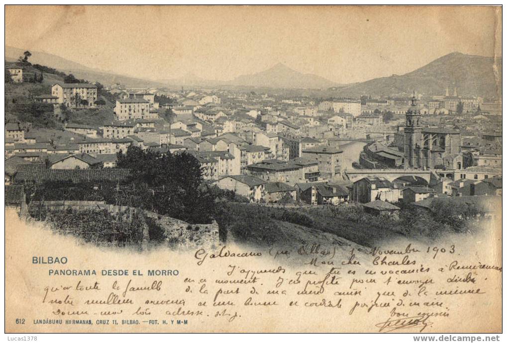 BILBAO / PANORAMA DESDE EL MORRO  / CIRC 1903 - Vizcaya (Bilbao)