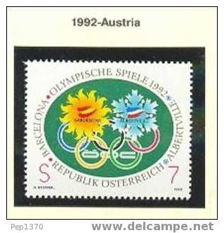 AUSTRIA 1992 OLYMPIC WINTER GAMES OF ALBERTVILLE YVERT Nº 1878 - Winter 1992: Albertville