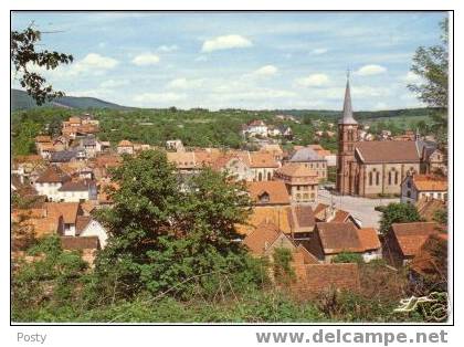 CPSM - NIEDERBRONN-LES-BAINS - Vue De La Ville - Coul - Déb80 - - Niederbronn Les Bains