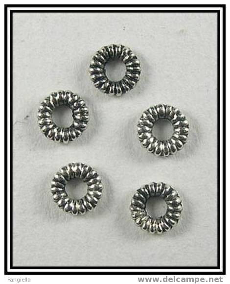 Lot De 30 Anneaux En Argent Tibétain 4mm - Parels