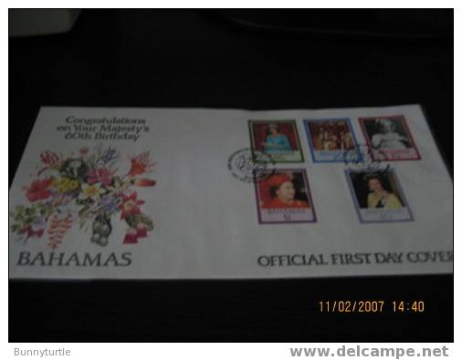 Bahamas 1986 Queen Elizabeth II 60th Birthday Omnibus FDC - Bahama's (1973-...)