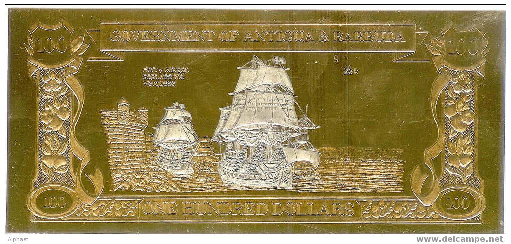 The World´s First Gold & Silver Banknotes - HENRY MORGAN CAPTURES THE MARQUESA - Autres & Non Classés