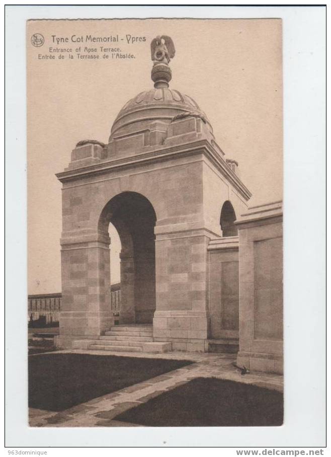 Zonnebeke - Passendale Tyne Cot Memorial - Ypres - Entrance Of The Apse Terrace - Entrée De La Terasse De L'Abside - Zonnebeke