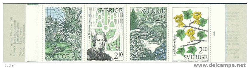 Sweden 1987 - C 1432 ** : Swedish Botanical Gardens : FLORA,BOTANICA,GARDENS,WATERLILLY. - 1981-..