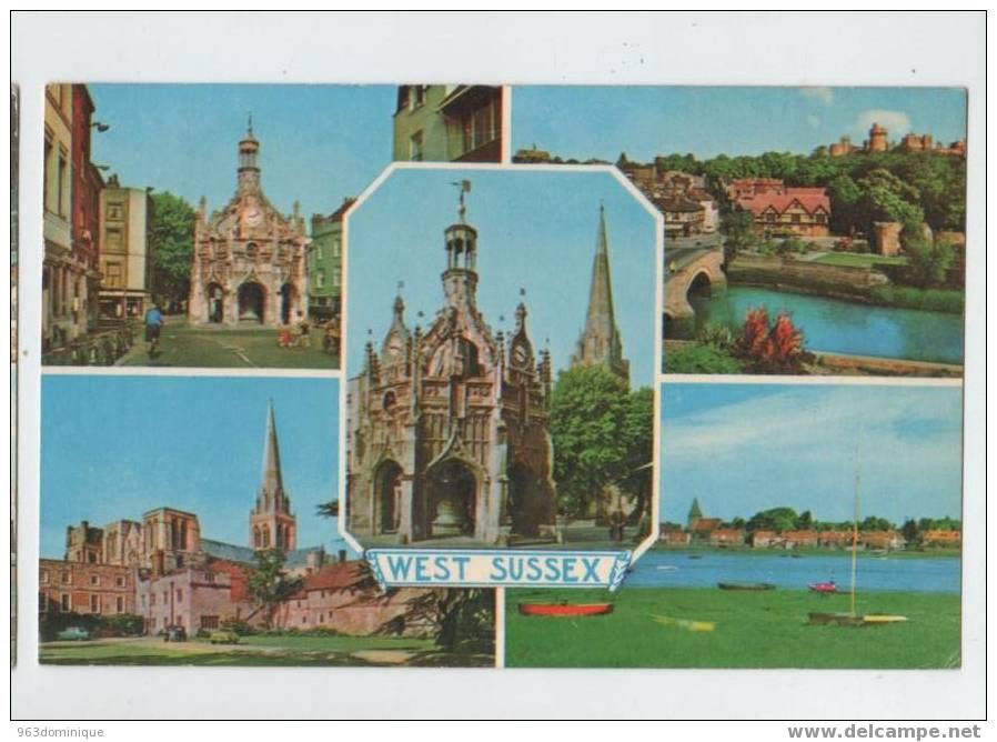 West Sussex - Arundel Brige & Castle - Old Bosham - Chichester Cross - Bishops Palace And Cathedral , Chichester - Sonstige & Ohne Zuordnung