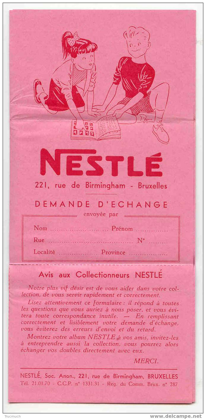 L12 - Publicité  NESTLE - Demande D´ Echange - Chocolade