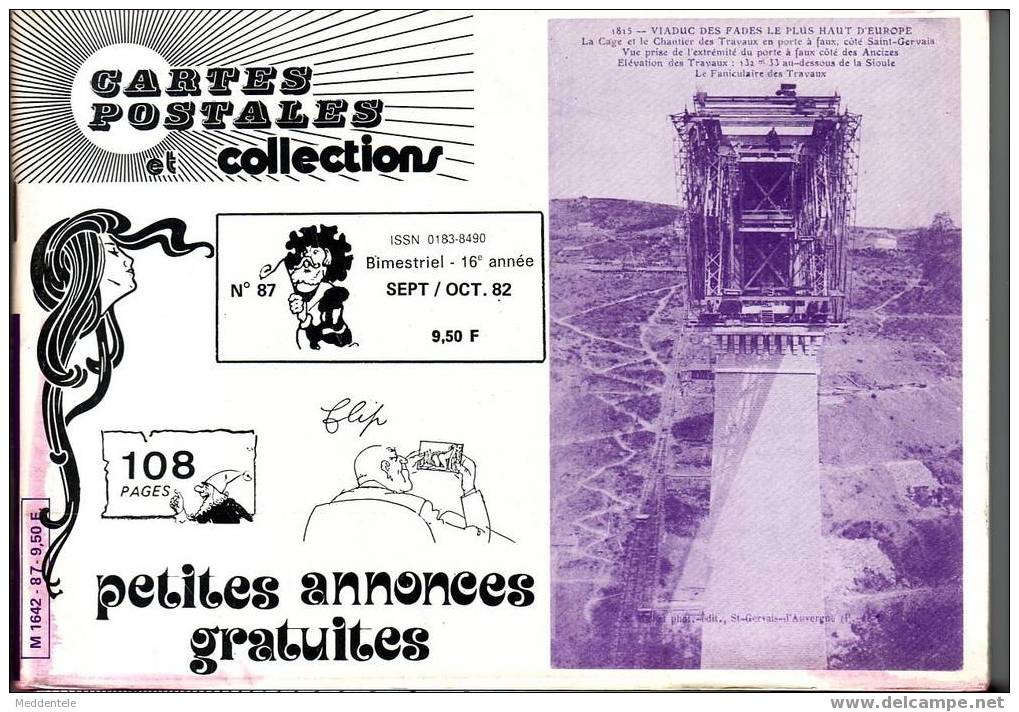 CPC N°87 Sujets: VIADUC AUVERGNE-Jeux De Cartes-Travail Au Burin-Illustrateur Flip - Libros & Catálogos