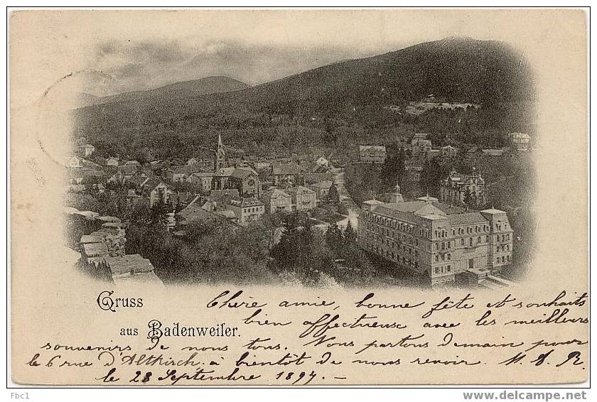 CPA: Gruss Aus Badenweiler (1897) - Badenweiler