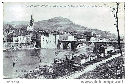 St Antonin - Le Pont Et L'Eglise Prés De La Gare - Saint Antonin Noble Val