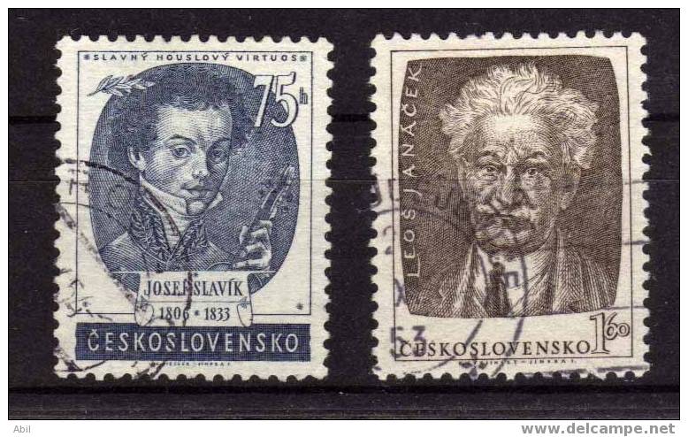 Tchécoslovaquie 1953 N° Y.T. : 718 Et 719 Obl. - Used Stamps