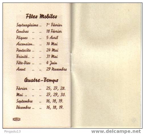 Magnifique Almanach Religieux 1942 Religion - Small : 1941-60
