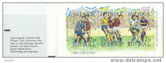 Sweden 1988 - C 1489 ** :The Swedish Football : FOOTBALL, FOOTBALLFIELD, - 1981-..