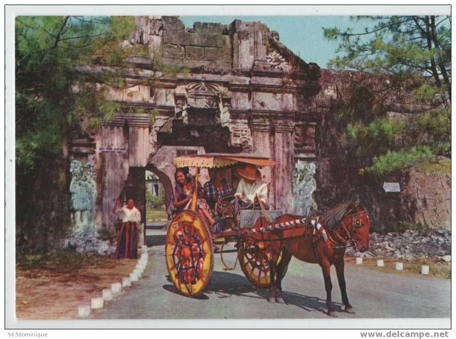 A Calesa Before The Entrance To Fort Santiago Inside The Intramuros, Manila  , Philippines - Philippinen