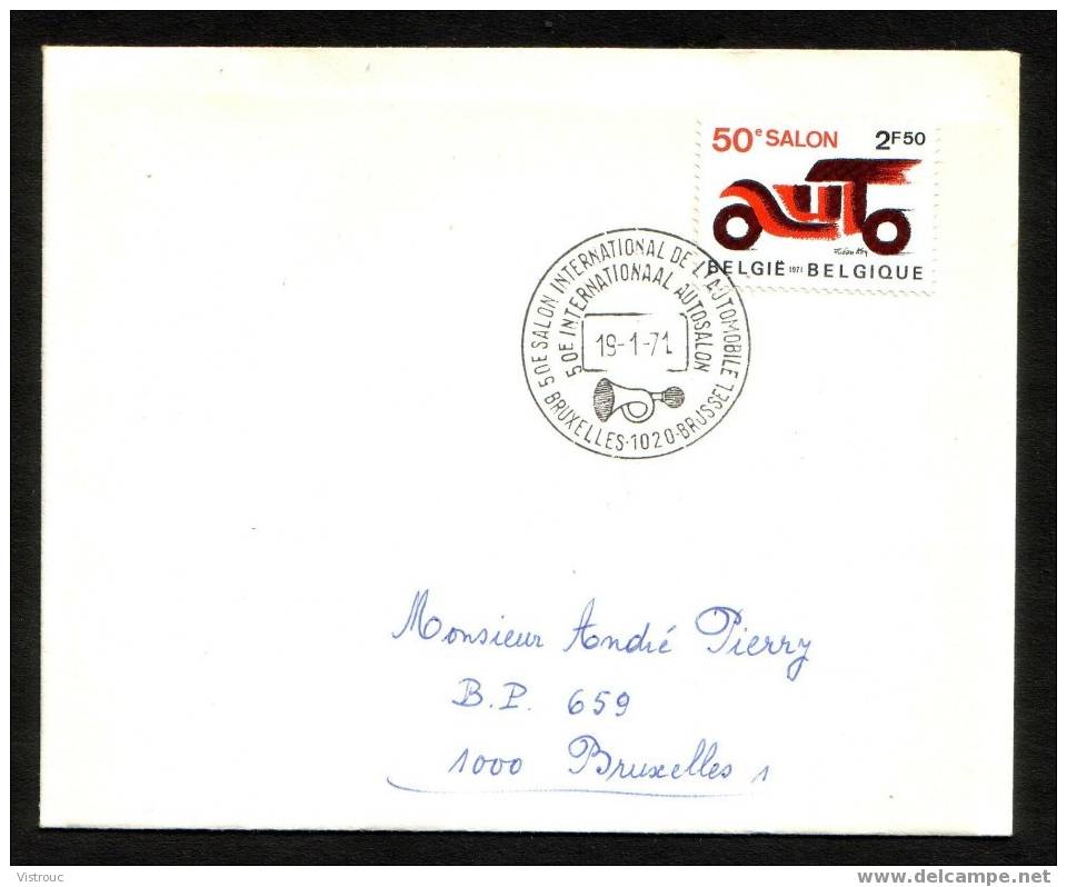 3 FDC S/enveloppe Classique - COB N°1568 - Salon De L'automobile - Obl. 1 Ier J. "16/1/1971". - 1971-1980