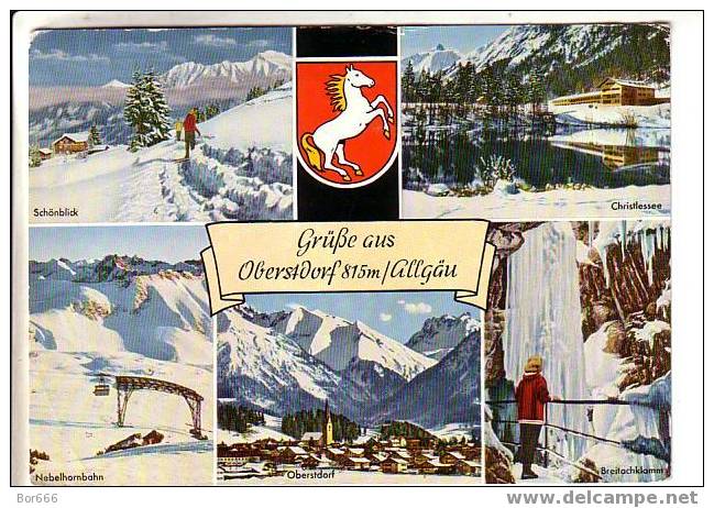 GOOD GERMANY POSTCARD - OBERSTDORF - Sendet 1971 ( Stamped ) - Glueckstadt