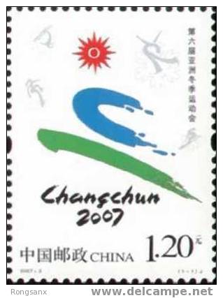 2007 CHINA 6TH ASIAN WINTER GAME 1V - Nuovi