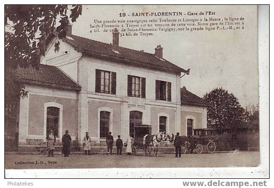 ST  FLORENTIN   GARE DE L EST  1917 - Saint Florentin