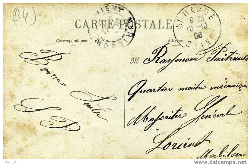 94 .  SAINT MANDE .  CARTE POSTAL PHOTO - Saint Mande