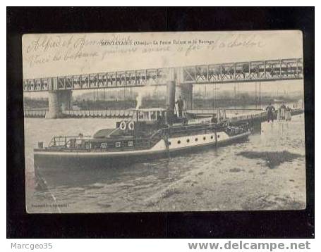 011560 Montataire La Petite écluse & Le Barrage  édit.vandenhove Bateau - Montataire