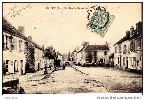 SOUPPES RUE DE L INDUSTRIE  1905 - Souppes Sur Loing