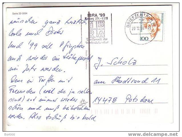 GOOD GERMANY " CHRISTMAS " POSTCARD - Sendet 1998 ( Stamped ) - Altri & Non Classificati