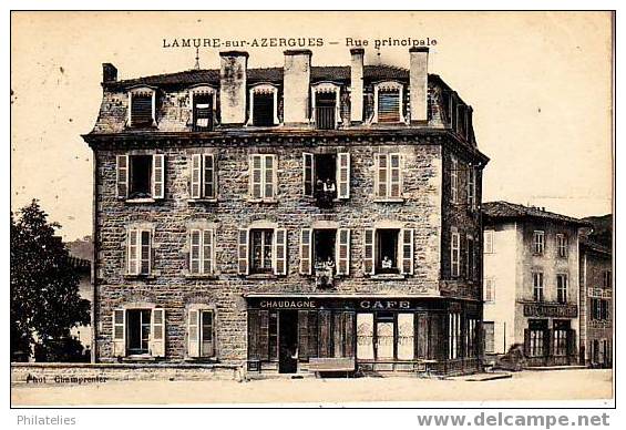 LAMURE  RUE  PRINCIPALE  1917 - Lamure Sur Azergues