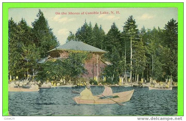 CANOBIE LAKE, NH - ON THE SHORES OF CANOBIE LAKE - ANIMATED WITH BOATS - 3/4 BACK - - Other & Unclassified