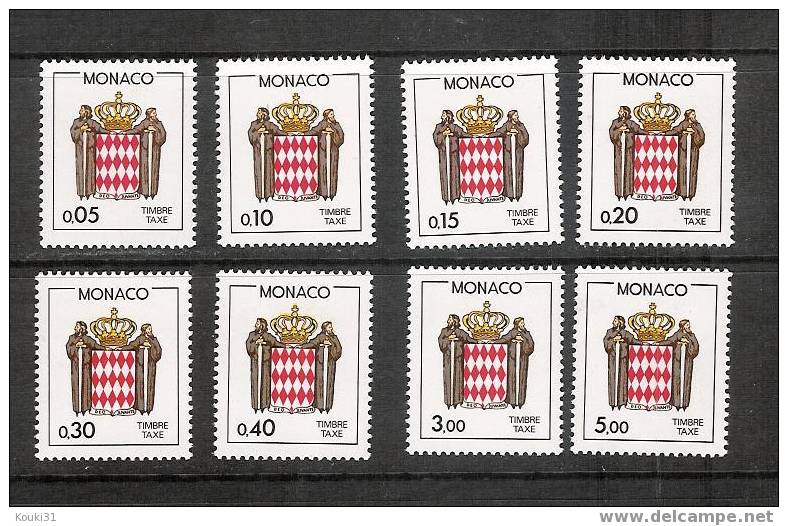 Monaco YT Taxe 75/82 ** : écusson Stylisé - Postage Due