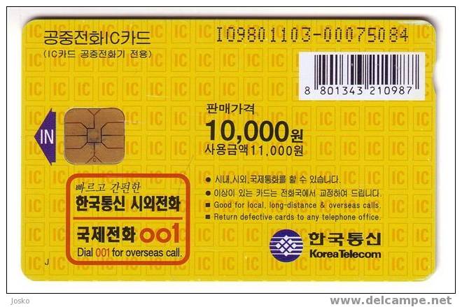 LION ( Korea Chip Card ) – Loewe – Leon – Leone – Lions -  Damaged Card - Scratched  ( See Scan ) Special Price ! - Jungle