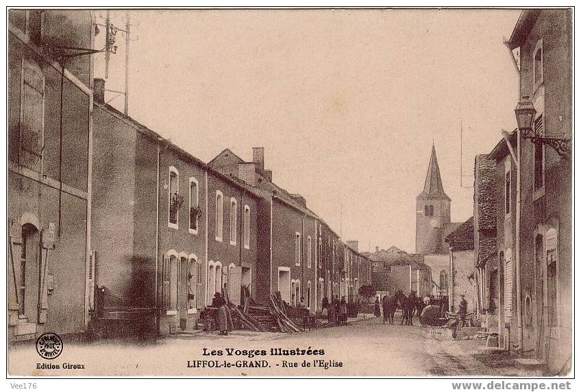 LIFFOL-le-GRAND(88) / Les Vosges Illustrées / Rue De L'Eglise / Animation - Liffol Le Grand