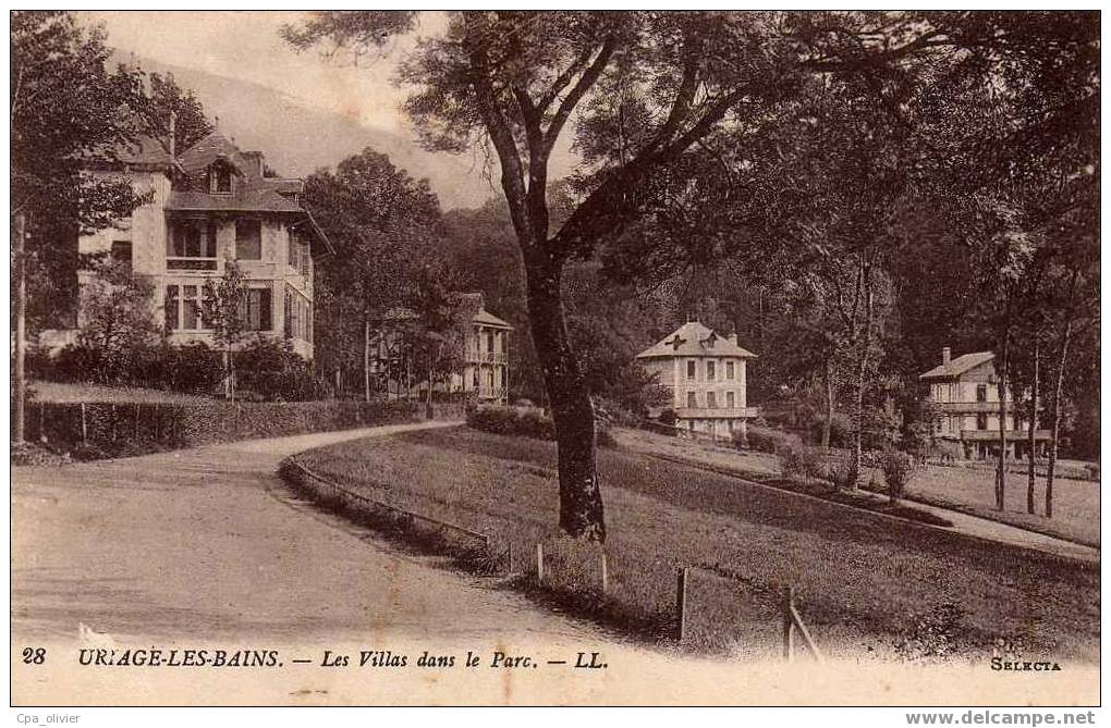 38 URIAGE LES BAINS Villas Dans Le Parc, Ed LL 28, 191? - Uriage