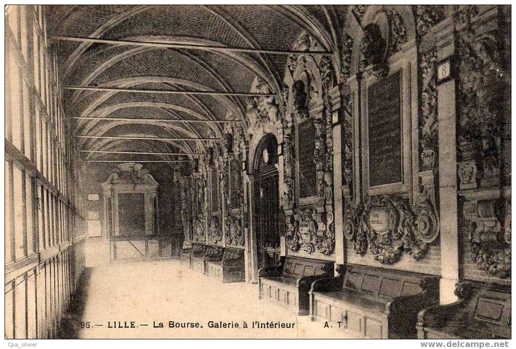 59 LILLE Bourse, Galerie à L'Intérieur, Ed AT 96, 1918 - Lille