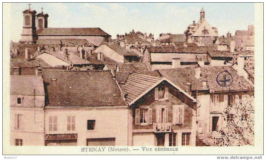 Cpa Collorisé STENAY Vue Générale - Stenay