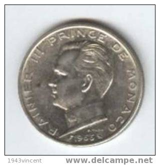 M 30 - 5 FRANCS 1966 MOMACO - Rainier III - - 1949-1956 Oude Frank