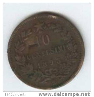 M 50 - 10 CENTESIMI - 1993 R ITALIE - - 1878-1900 : Umberto I