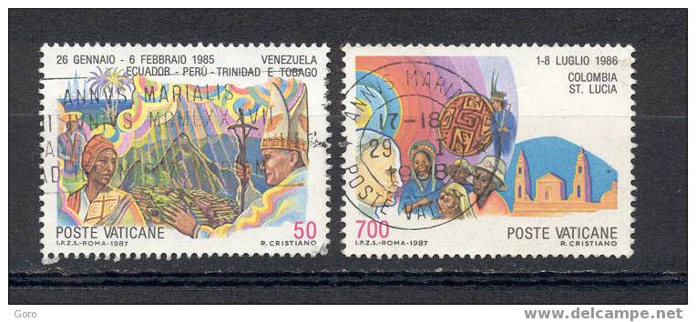Vaticano 1987.-  YT Nº   817 Y 822 - Oblitérés