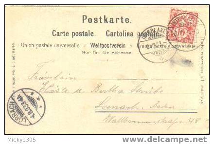 Schweiz / Switzerland - Postkarte / Postcard 3.8.1903 (H121) - Storia Postale