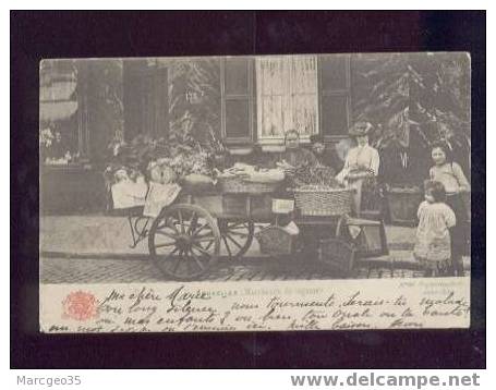 011681 Bruxelles Marchande De Légumes édit.grand Bazar Anspachn°96 Animée Belle Carte Voir état - Artigianato