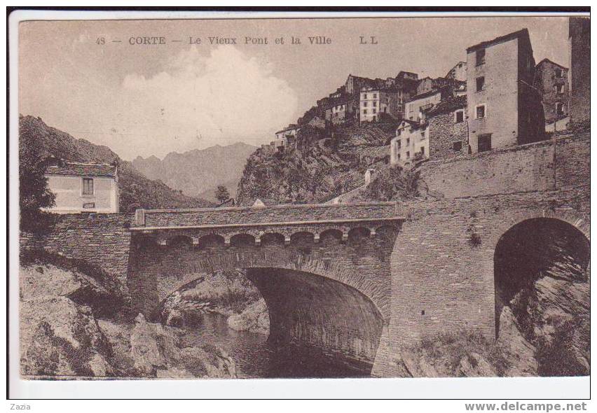 20.072/CORTE - Vieux Pont Et Ville - Corte