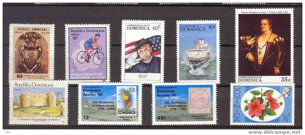 Lot La DOMINIQUE - Timbres Neufs (T3) - Dominica (1978-...)