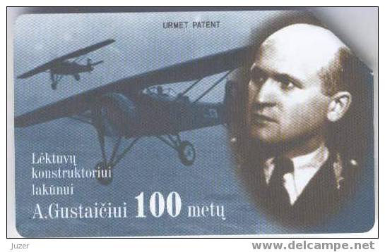 Lithuania. 1998. 100 Years Of A. Gustaiciui, Old Airplane - Lithuania