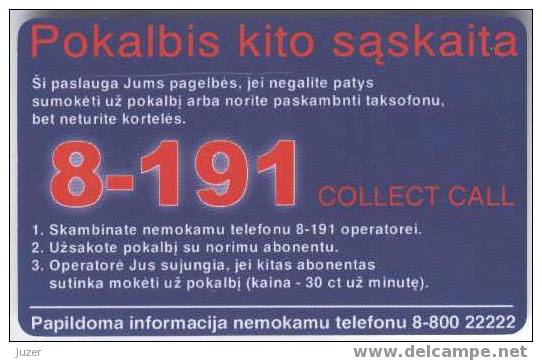 Lithuania. 1998. 8-191 Collect Call - Lituania