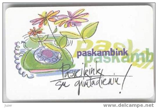 Lithuania. 1998. Spring (Telephone And Flowers) - Lithuania