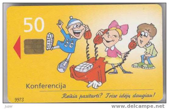 Lithuania. Conference (Children With Telephone) - Litouwen