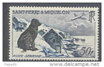 SAINT PIERRE ET MIQUELON P. A. N° 24 X Chien Et Paysage Trace De Charnière Sinon TB - Nuevos