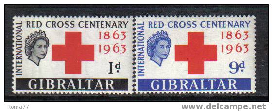408 - GIBILTERRA , Centenario Croce Rossa : N. 160/161  *** - Gibilterra