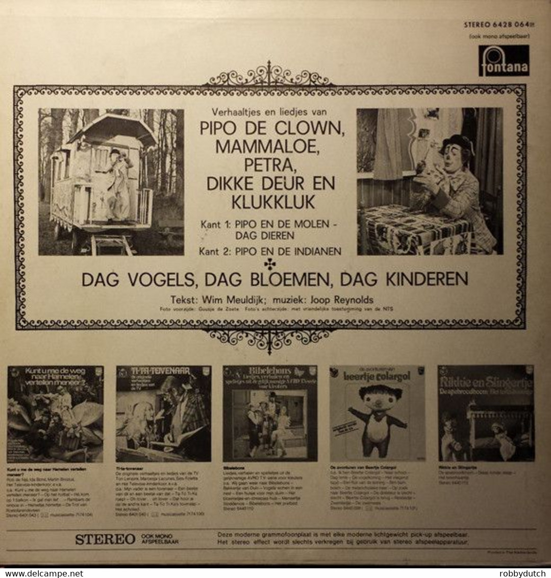 * LP * PIPO DE CLOWN - DAG VOGELS, DAG BLOEMEN, DAG KINDEREN (Holland 1967) - Enfants