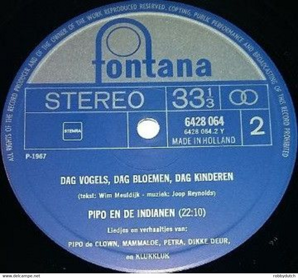 * LP * PIPO DE CLOWN - DAG VOGELS, DAG BLOEMEN, DAG KINDEREN (Holland 1967) - Kinderen